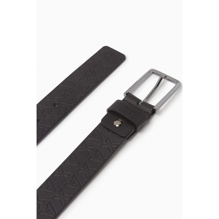 Armani Exchange - AX Logo-embossed Belt in Leather