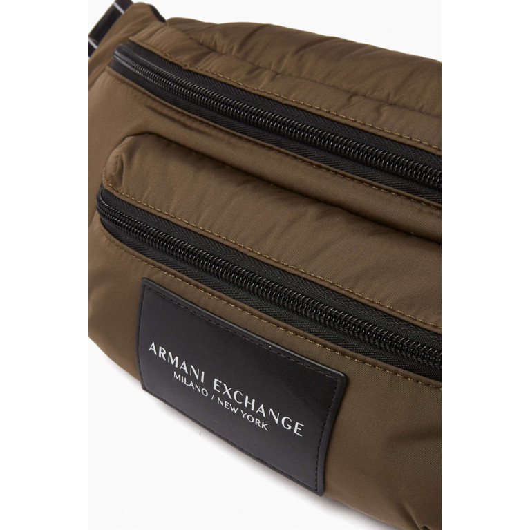 Armani Exchange - Logo Waist Bag in Nylon Brown
