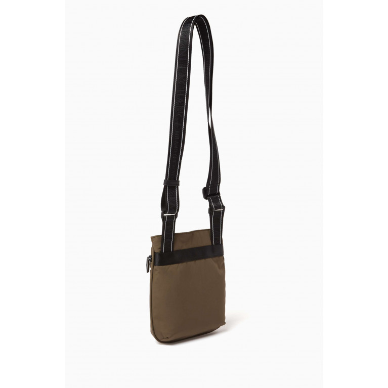 Armani Exchange - AX Flat Crossbody Bag in Nylon Brown