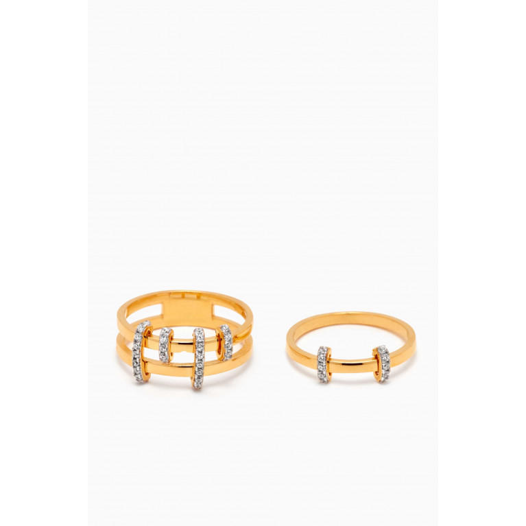 MER"S - Chloe Ring in 24kt Gold-plated Sterling Silver