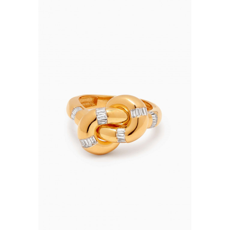 MER"S - Statement Ring in 24kt Gold-plated Sterling Silver