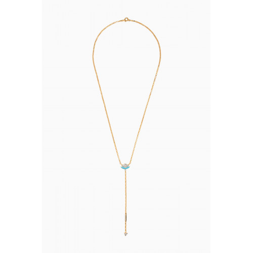 MER"S - Chasing Lariat Necklace in 24kt Gold-plated Sterling Silver