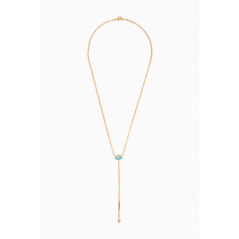 MER"S - Chasing Lariat Necklace in 24kt Gold-plated Sterling Silver