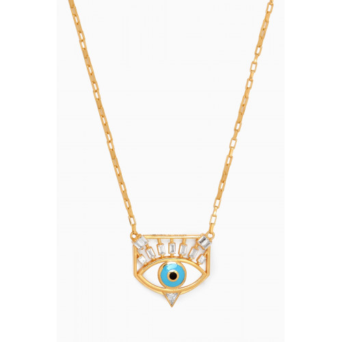 MER"S - Lovers Eye Necklace in 24kt Gold-plated Sterling Silver