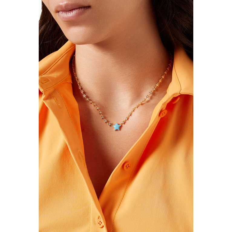 MER"S - Shine Like a Star Necklace in 24kt Gold-plated Sterling Silver
