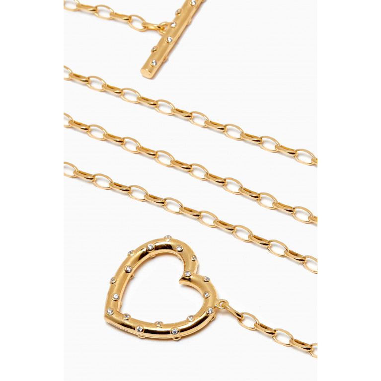 MER"S - Heartbreaker Necklace in 24kt Gold-plated Sterling Silver