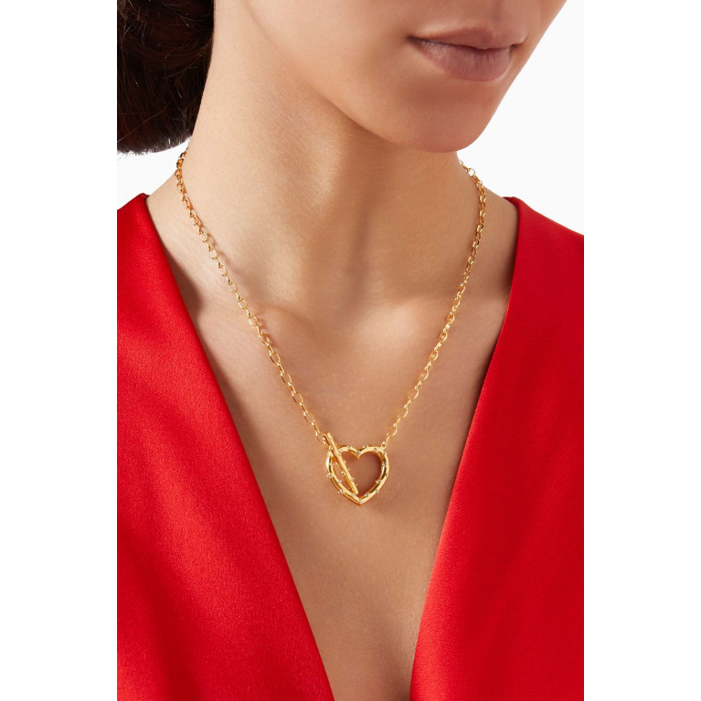MER"S - Heartbreaker Necklace in 24kt Gold-plated Sterling Silver