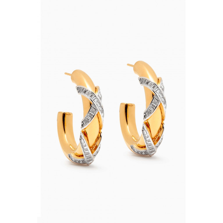 MER"S - Island Sun Hoop Earrings in 24kt Gold-plated Sterling Silver