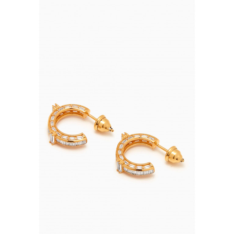 MER"S - Goldie Mini Hoop Earrings in 24kt Gold-plated Sterling Silver