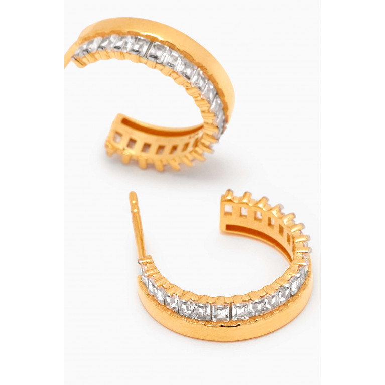 MER"S - Blair Hoop Earrings in 24kt Gold-plated Sterling Silver