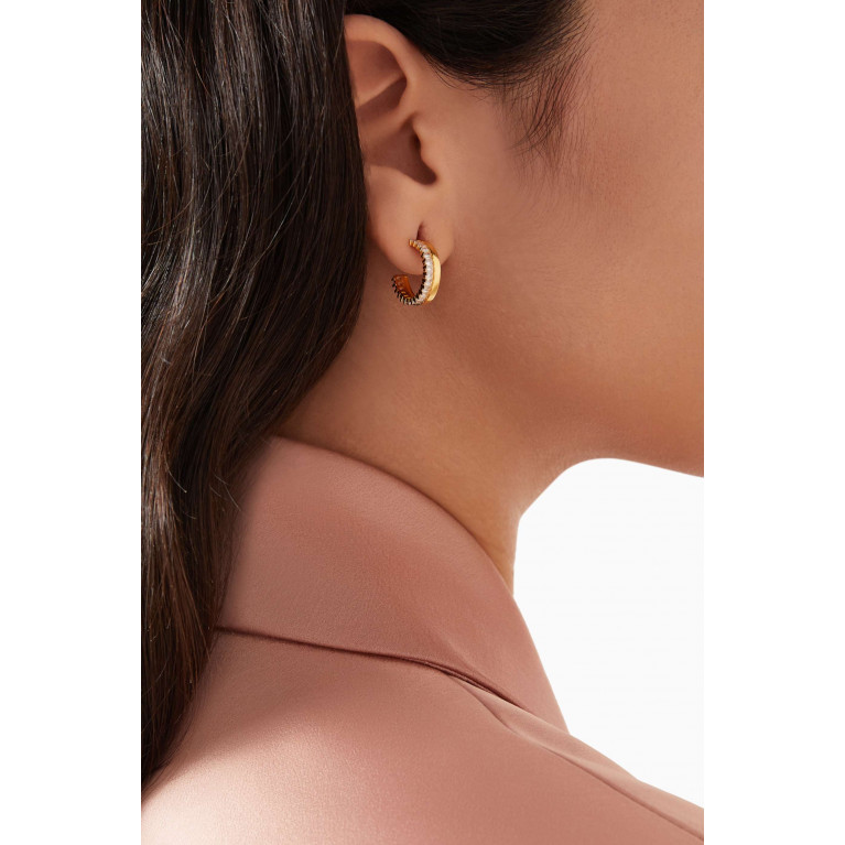 MER"S - Blair Hoop Earrings in 24kt Gold-plated Sterling Silver