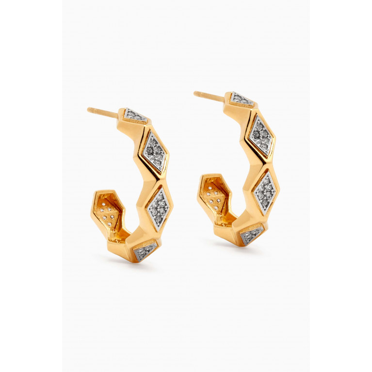 MER"S - Sunny Hoop Earrings in 24kt Gold-plated Sterling Silver