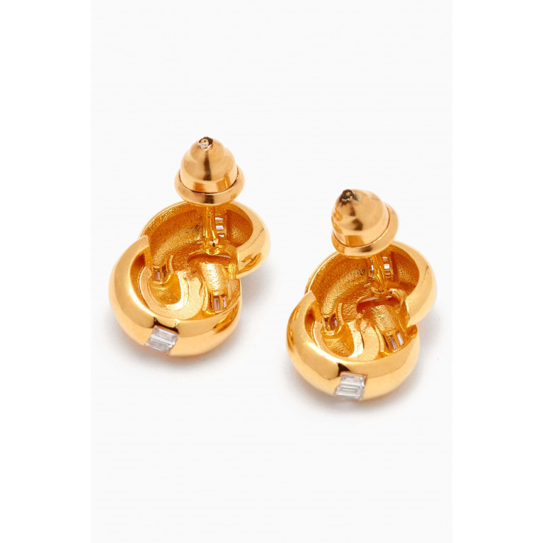 MER"S - Stud Earrings in 24kt Gold-plated Sterling Silver