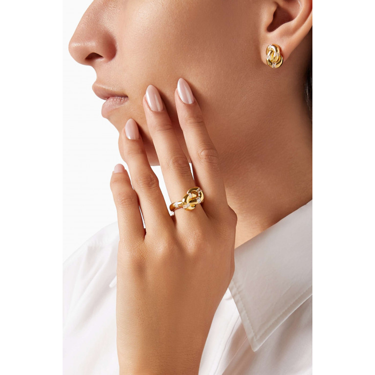 MER"S - Stud Earrings in 24kt Gold-plated Sterling Silver
