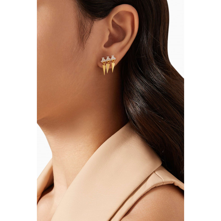 MER"S - Sunset Single Earring in 24kt Gold-plated Sterling Silver