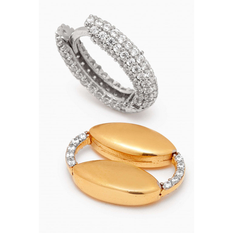 MER"S - Pendant Earrings in 24kt Gold-plated Sterling Silver