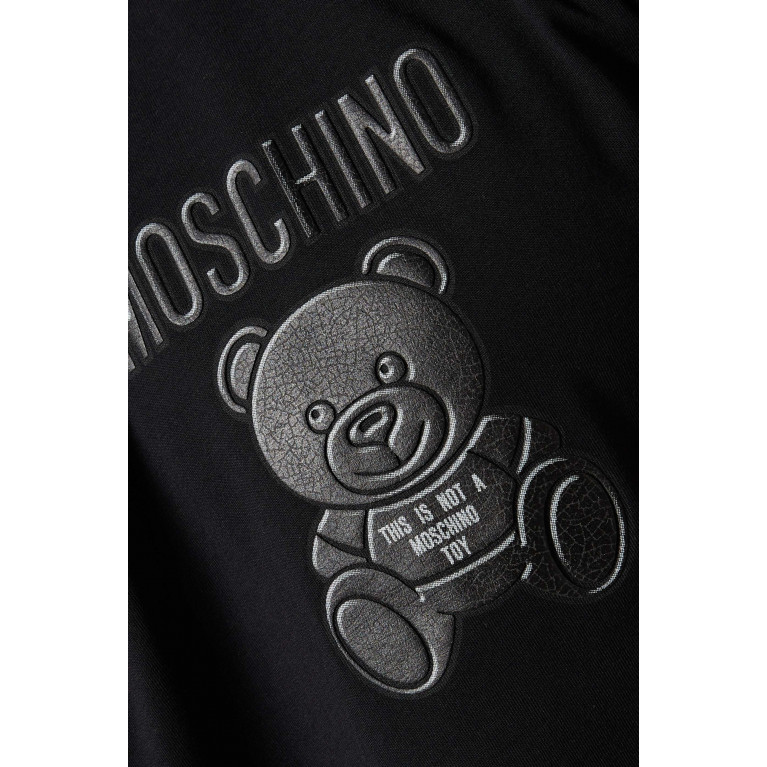 Moschino - Graphic Logo Print T-shirt in Cotton Jersey Black
