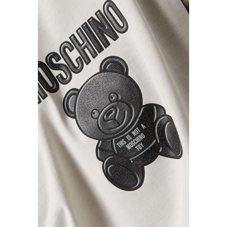 Moschino - Graphic Logo Print T-shirt in Cotton Jersey Grey