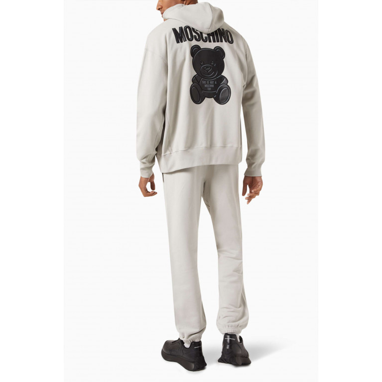 Moschino - Graphic Logo Print Hoodie in Cotton Fleece