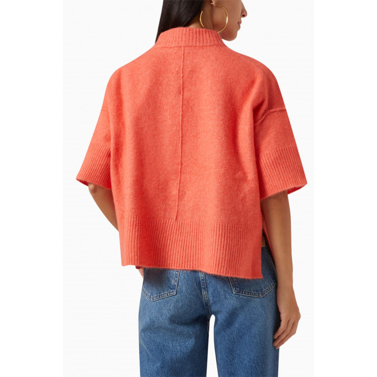 Day Birger et Mikkelsen - Acacia Oversized Top in Wool-blend Orange