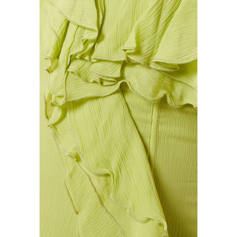 De La Vali - Serena Frill Dress in Crinkle-chiffon