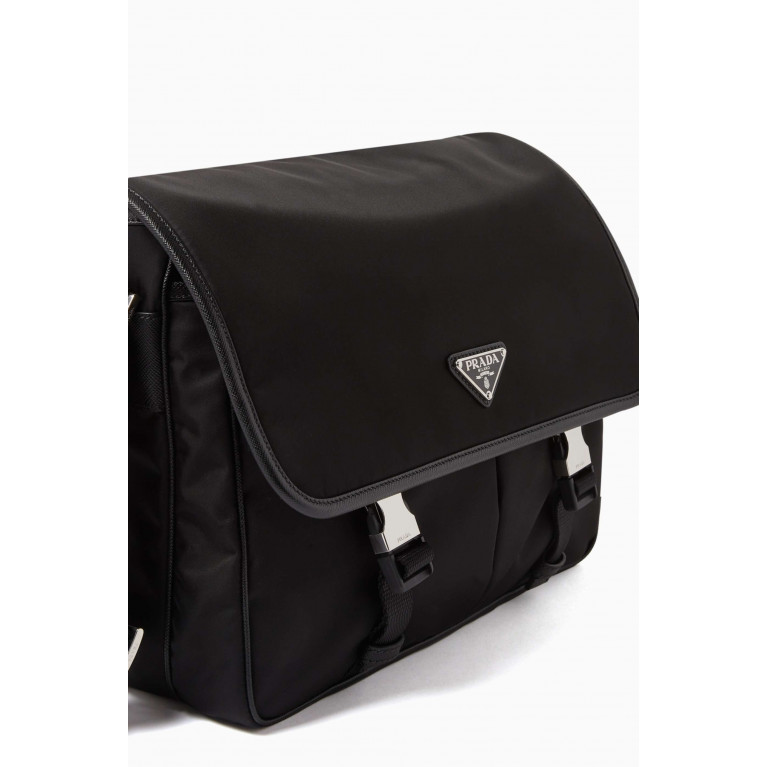 Prada - Logo Shoulder Bag in Re-Nylon & Saffiano Leather