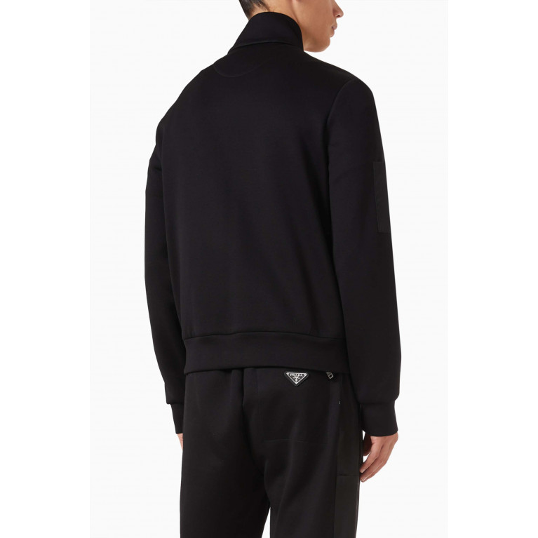Prada - Logo Re-Nylon Sweatshirt in Cotton Fleece