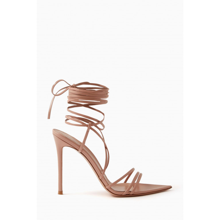 Gianvito Rossi - 105 Lace-up Sandals in Nappa
