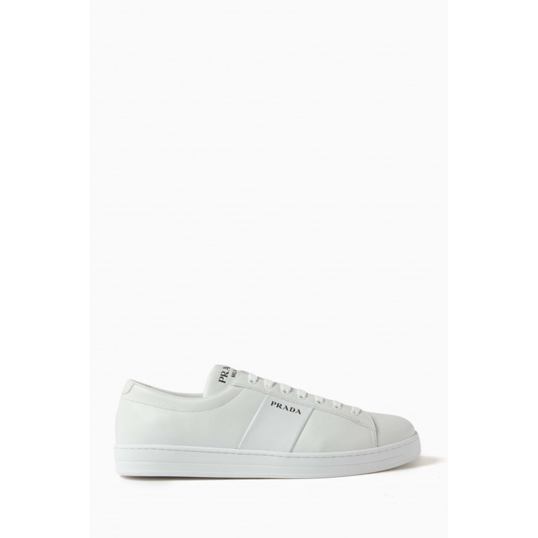 Prada - Vitello Low-top Sneakers in Brushed-leather