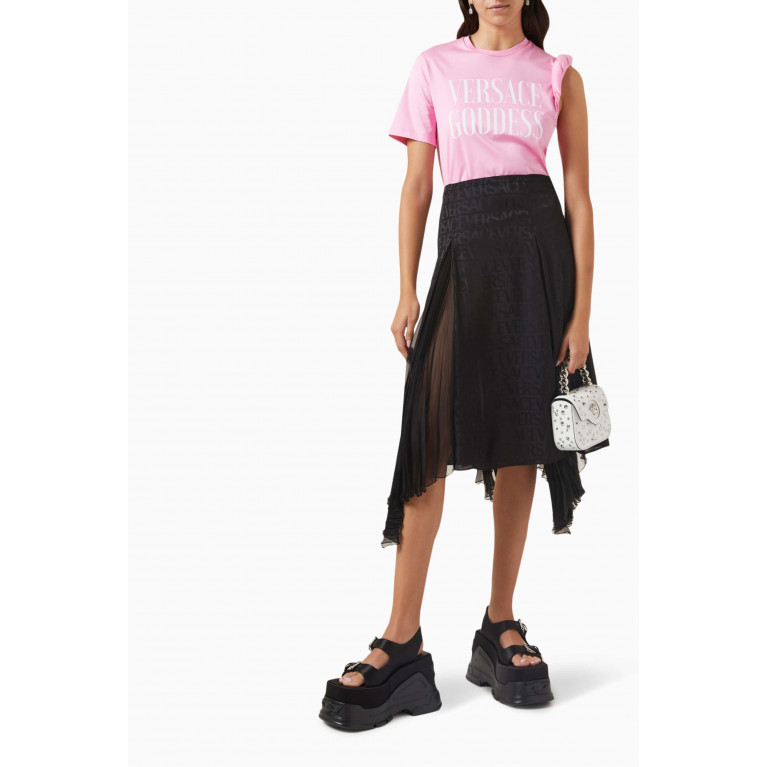 Versace - Monogram Skirt in Jacquard-satin