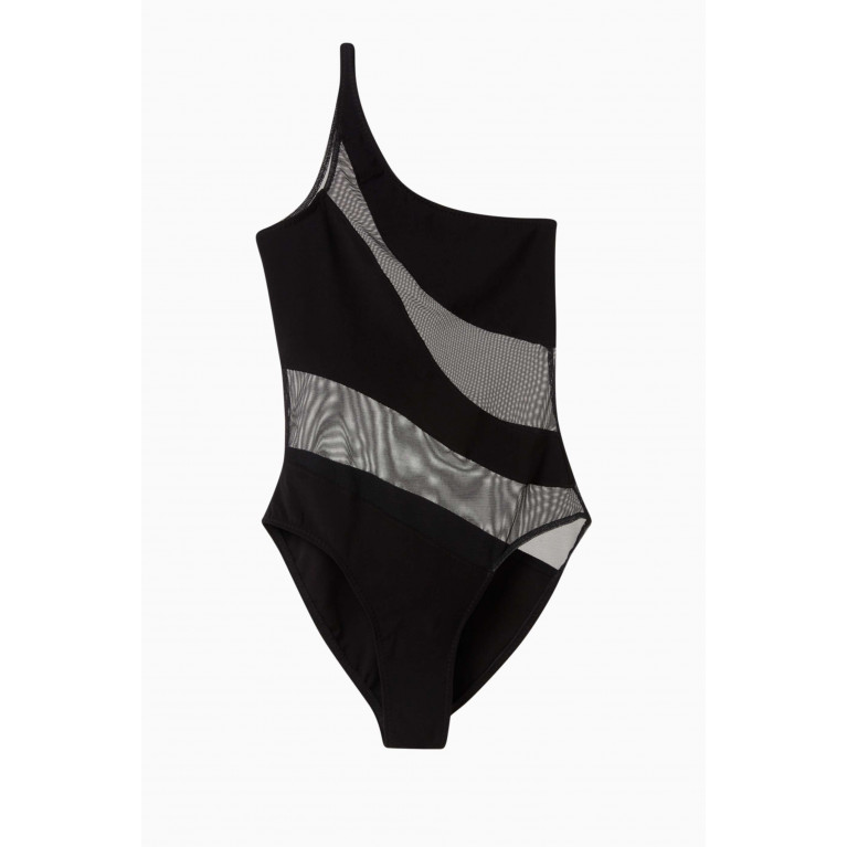 Norma Kamali - Snake Mio One-piece Swimsuit in Mesh & Poly Lycra
