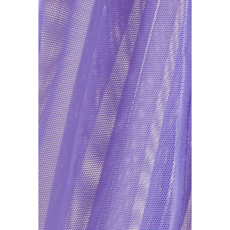 Norma Kamali - Low-back Sheer Slip Fishtail Gown in Mesh