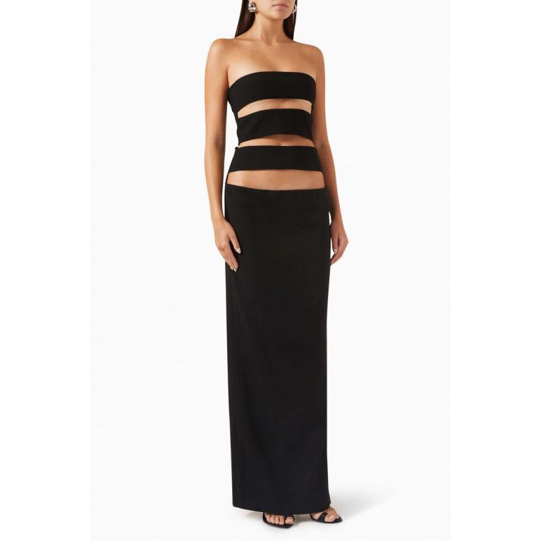 Monot - Cut-out Bandage Maxi Dress in Crepe
