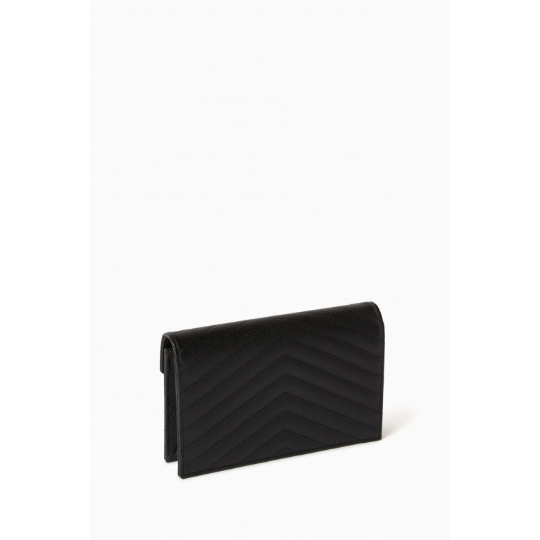 Saint Laurent - Cassandre Matelassé Envelope Chain Wallet in Quilted Leather