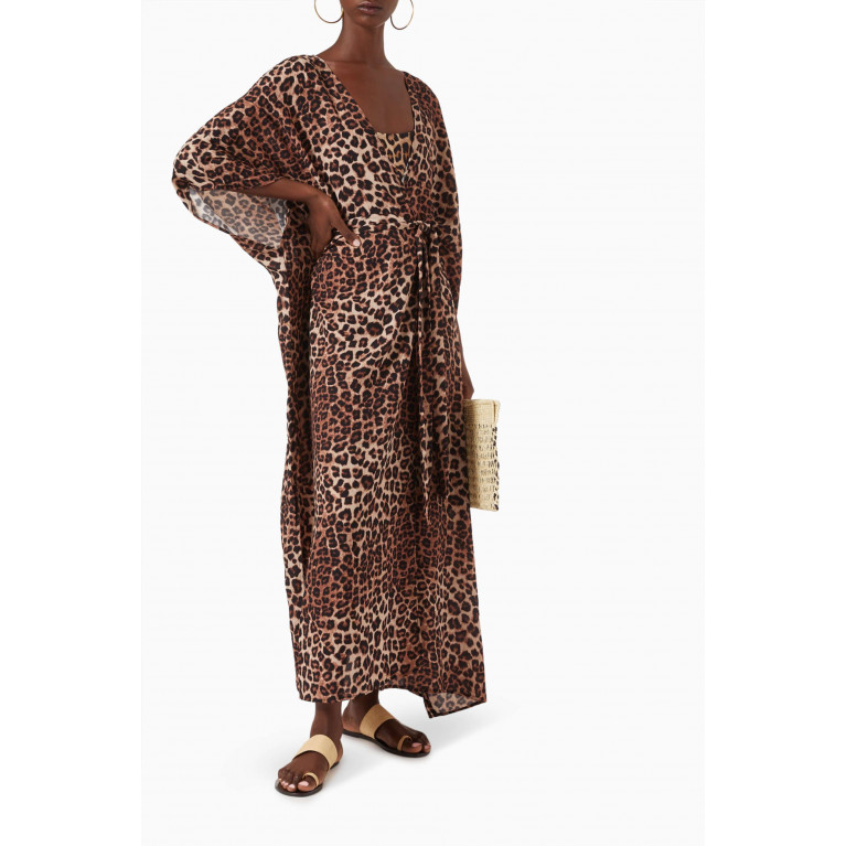 Good American - Goddess Leopard-print Maxi Robe