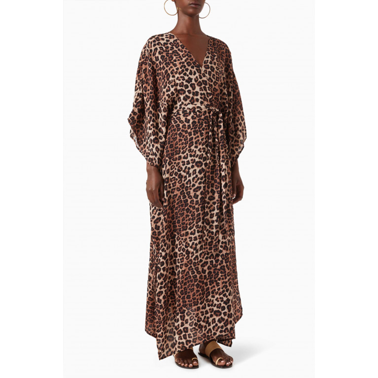 Good American - Goddess Leopard-print Maxi Robe