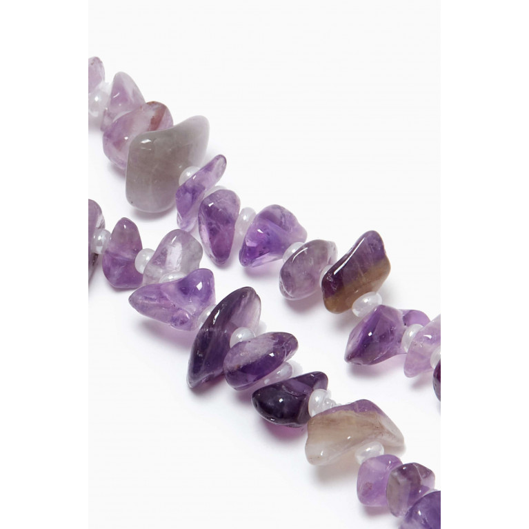 T Balance - Pure Amethyst Crystal Healing Bracelet Purple
