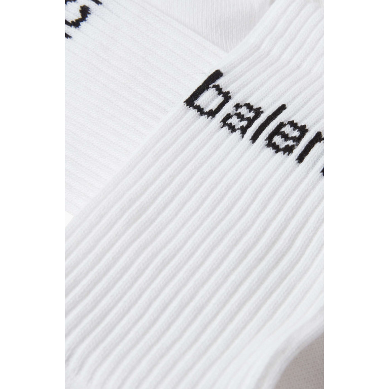 Balenciaga - Logo Crew Socks in Cotton-blend