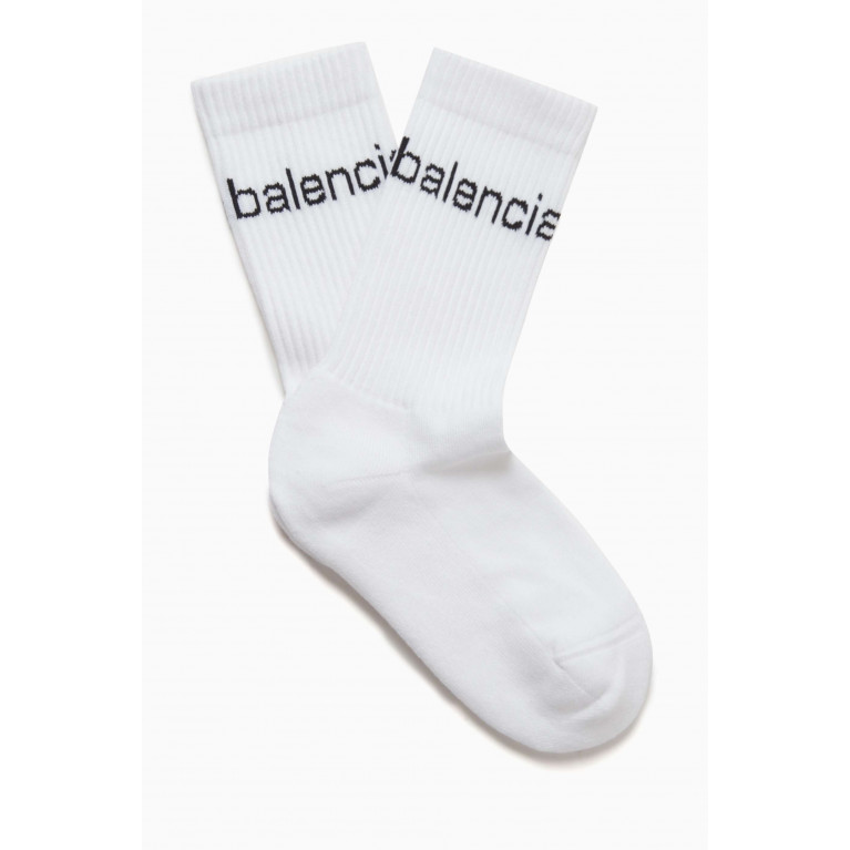Balenciaga - Logo Crew Socks in Cotton-blend