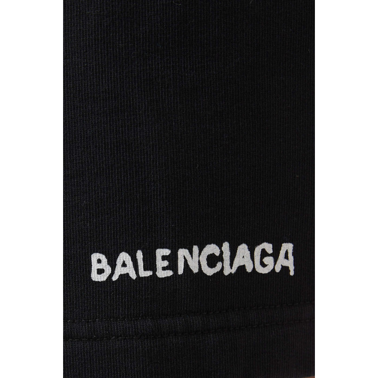 Balenciaga - Hand Drawn Balenciaga Sweat Shorts in Curly Fleece