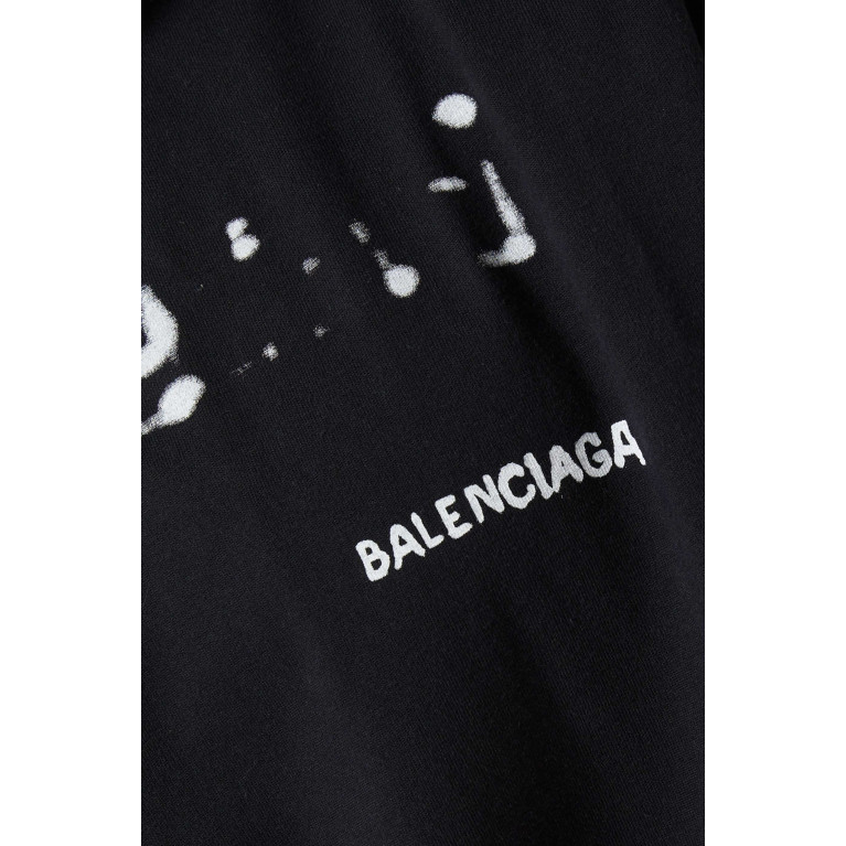 Balenciaga - Hand Drawn Logo Large T-shirt in Vintage Jersey