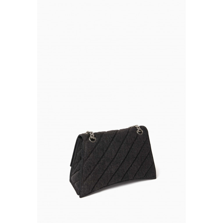 Balenciaga - Medium Crush Shoulder Bag in Quilted Denim