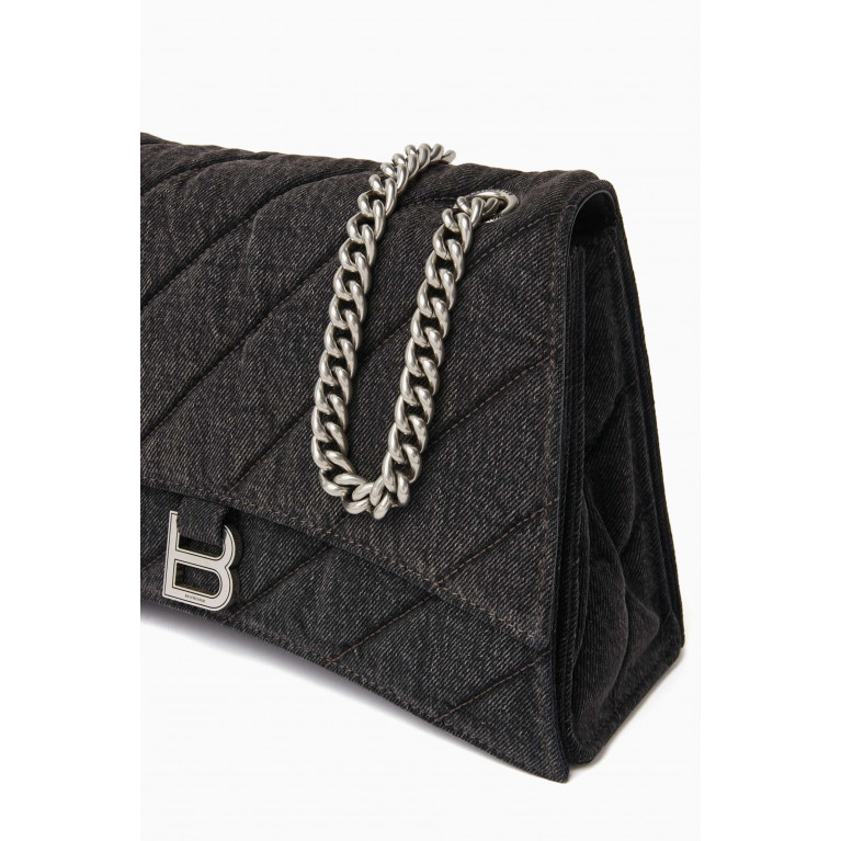 Balenciaga - Medium Crush Shoulder Bag in Quilted Denim