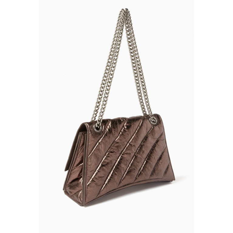 Balenciaga - Medium Crush Chain Bag in Metallic Quilted Leather