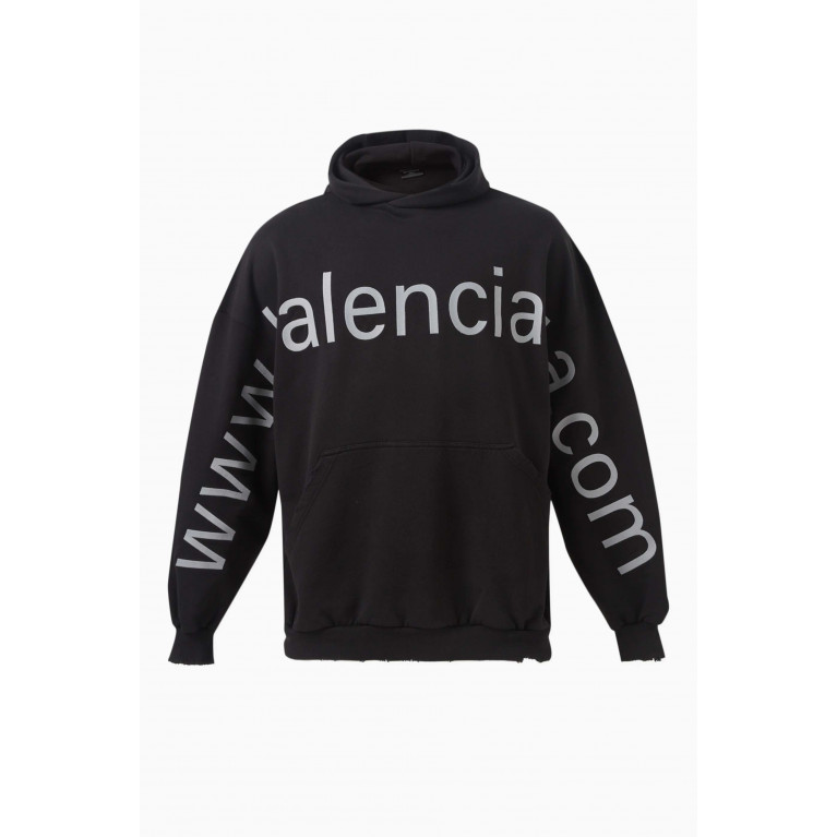 Balenciaga - Bal.com Oversized Hoodie in Curly Fleece