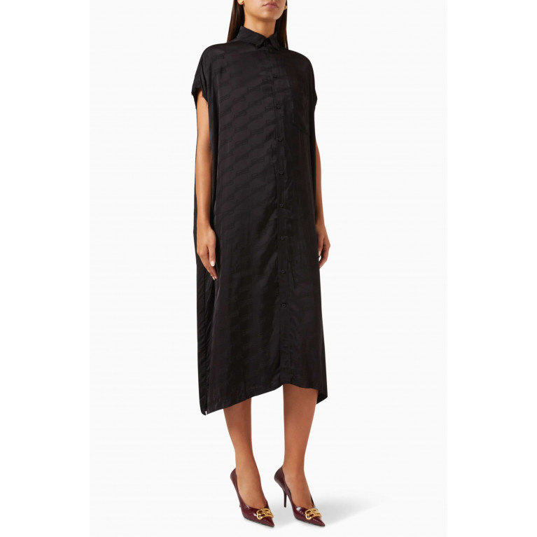Balenciaga - BB Monogram Rawcut Dress in Viscose-jacquard