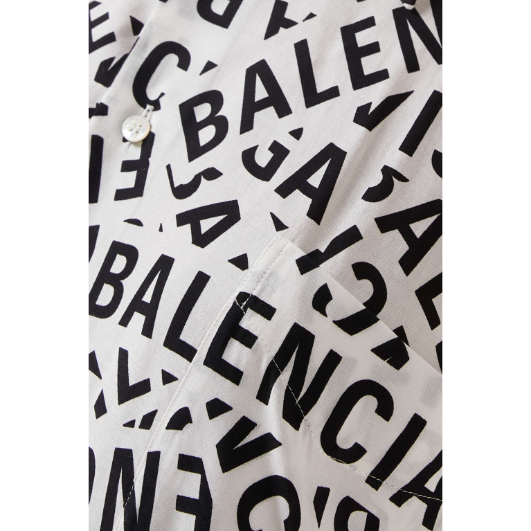 Balenciaga - Logo Strips Large-fit Shirt in Viscose-poplin