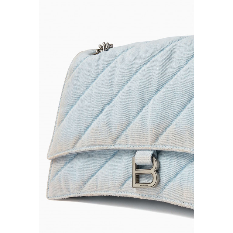 Balenciaga - Medium Crush Chain Bag in Quilted Denim