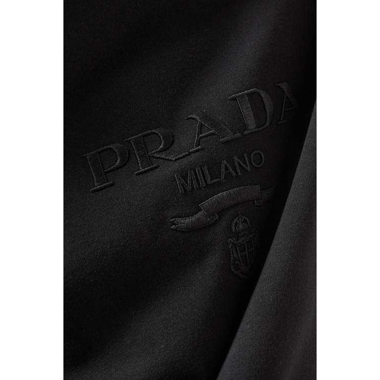 Prada - Logo-embroidered T-shirt in Cotton