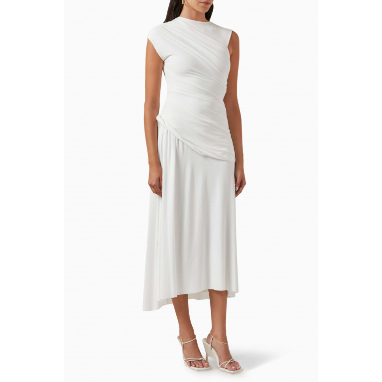 CHATS by C.Dam - Anderson Draped Maxi Dress in Jersey-knit